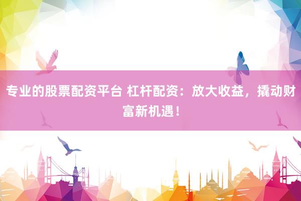 专业的股票配资平台 杠杆配资：放大收益，撬动财富新机遇！